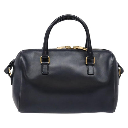 Saint Laurent Classic Baby Duffle Bag Leather, NAVY, LEATHER, Handbag
