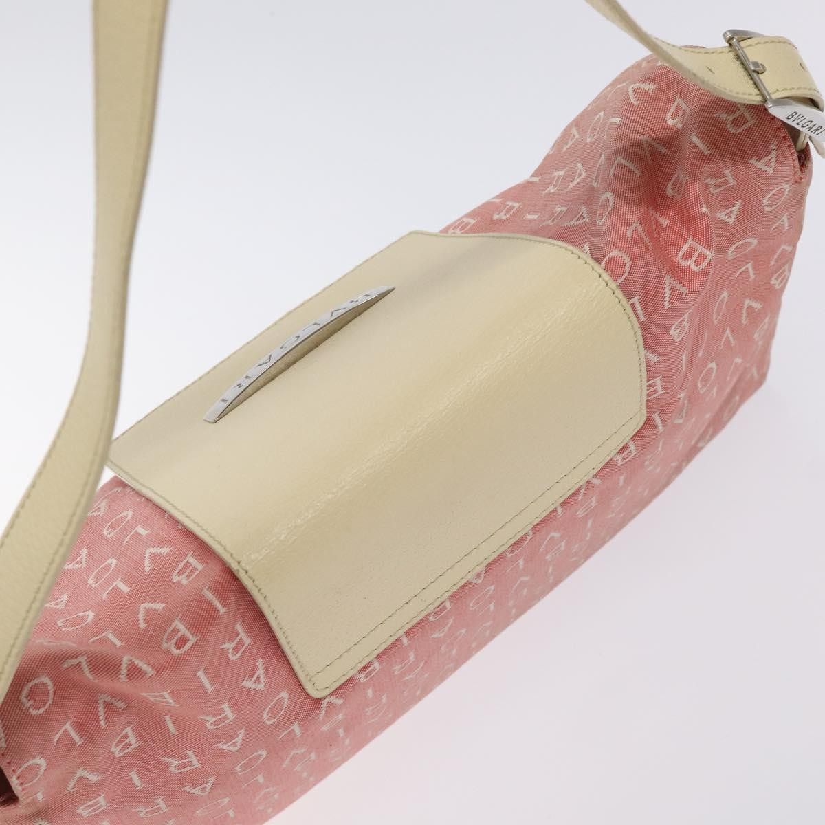 Bvlgari B.Zero1 Logomania Bag Canvas with Leather, PINK, CANVAS, Shoulder bag