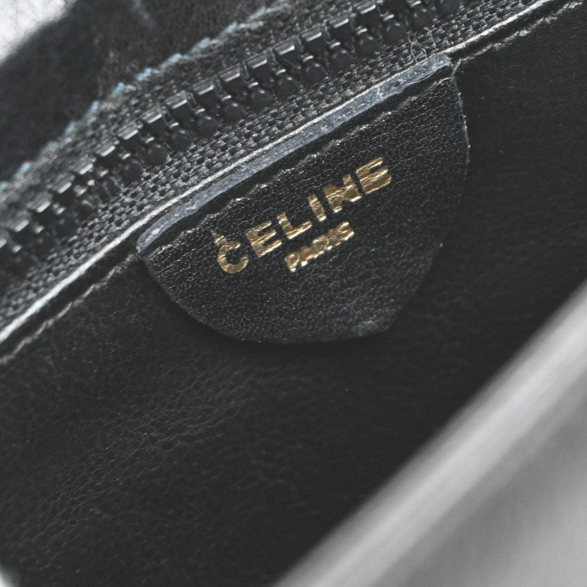 Celine Vintage Shoulder Bag Leather, Black, Leather, Shoulder Bag