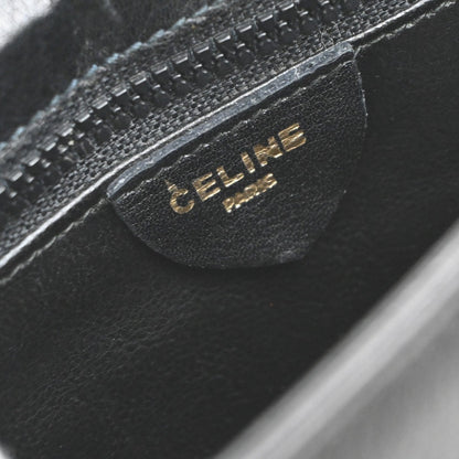 Celine Vintage Shoulder Bag Leather, Black, Leather, Shoulder Bag