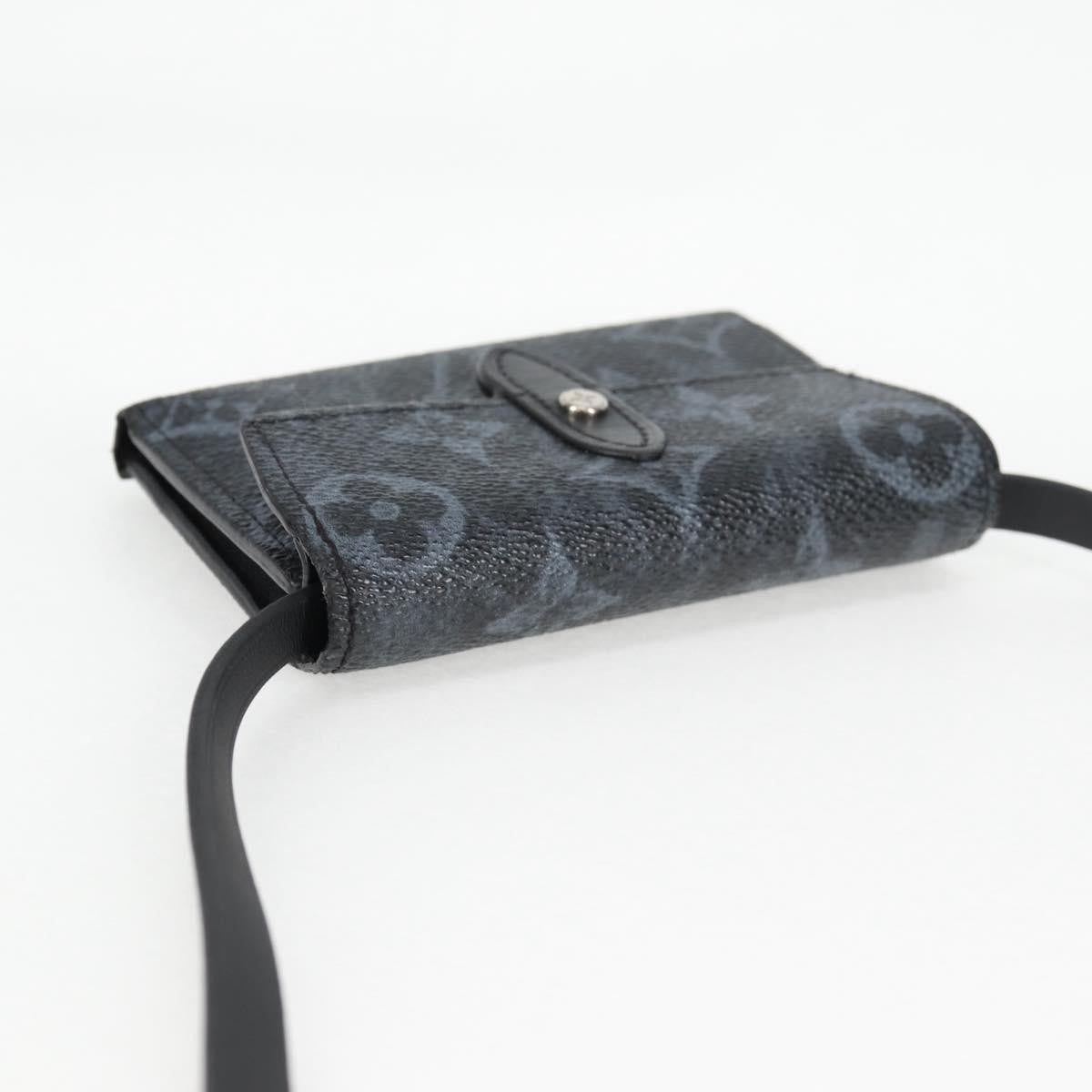 Louis Vuitton Cross Card Holder Limited Edition Monogram Pastel Noir, BLACK, CANVAS, Clutche & pouche