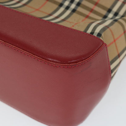 Burberry Nova Check Handbag Leather and Nylon, Beige, Nylon, Handbag