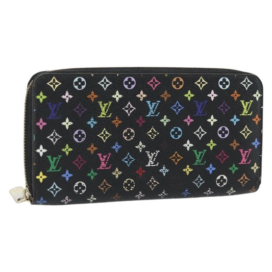 Louis Vuitton Aerogram Zippy Wallet Leather, Black, Canvas, Wallet