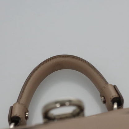 Salvatore Ferragamo Sofia Satchel Leather, BEIGE, LEATHER, Handbag