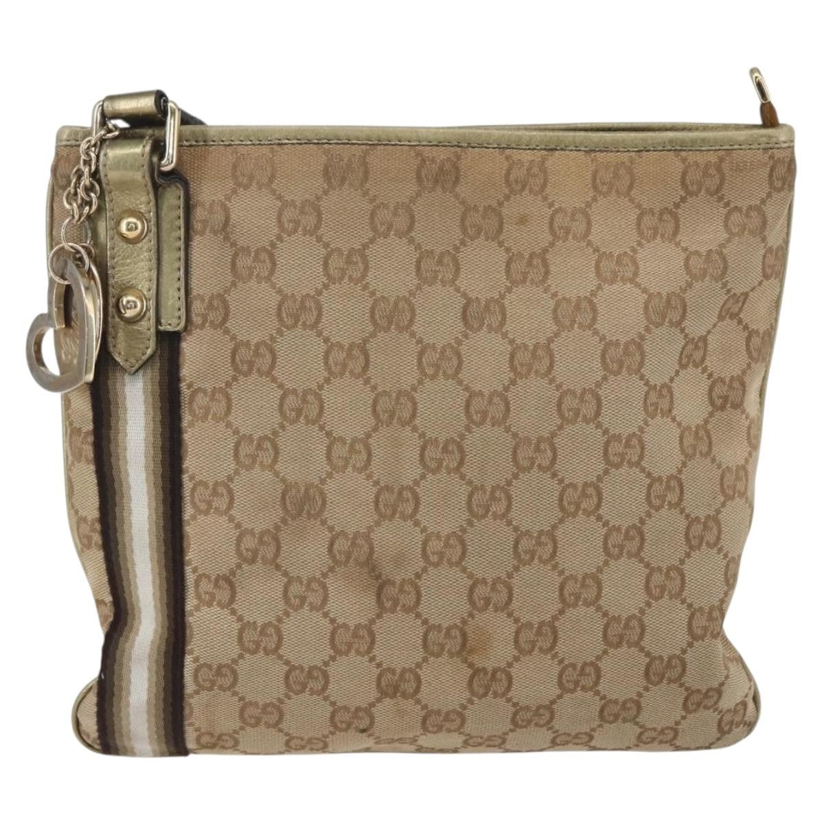 Gucci Jolicoeur Messenger Bag GG Canvas, BEIGE, CANVAS, Shoulder bag