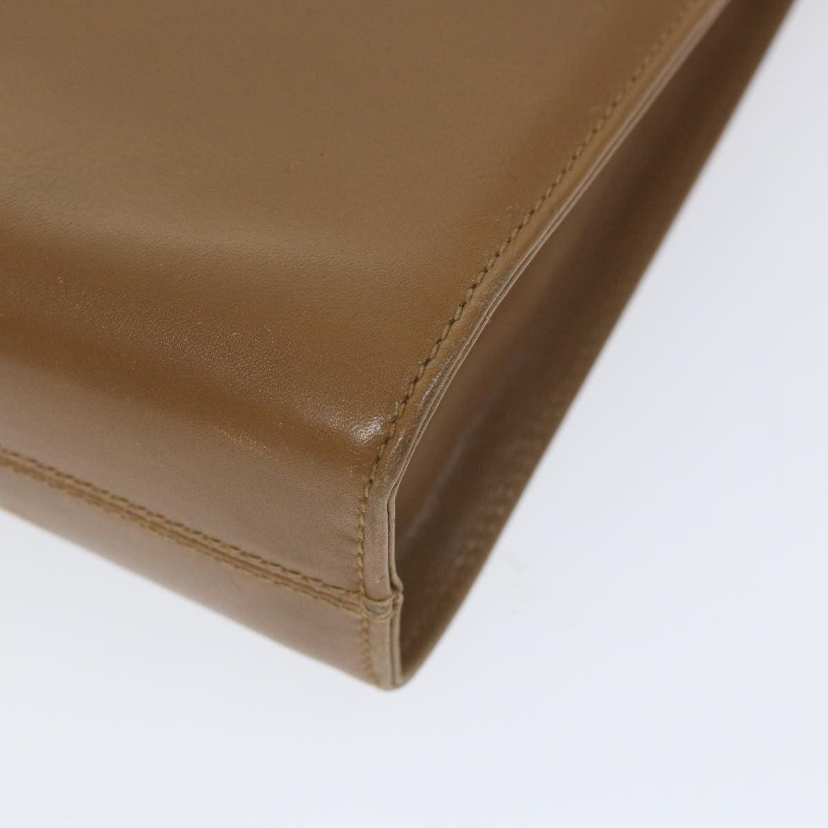 Salvatore Ferragamo Vintage Gancini Chain Shoulder Bag Leather, BROWN, LEATHER, Shoulder bag