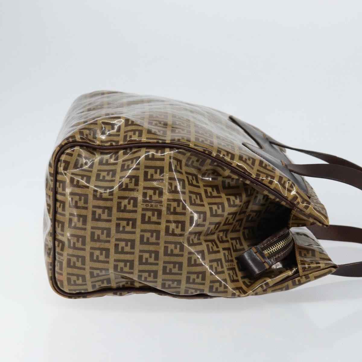 Fendi Zip Tote Canvas, BEIGE, CANVAS, Tote bag