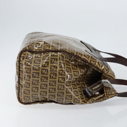 Fendi Zip Tote Canvas, BEIGE, CANVAS, Tote bag