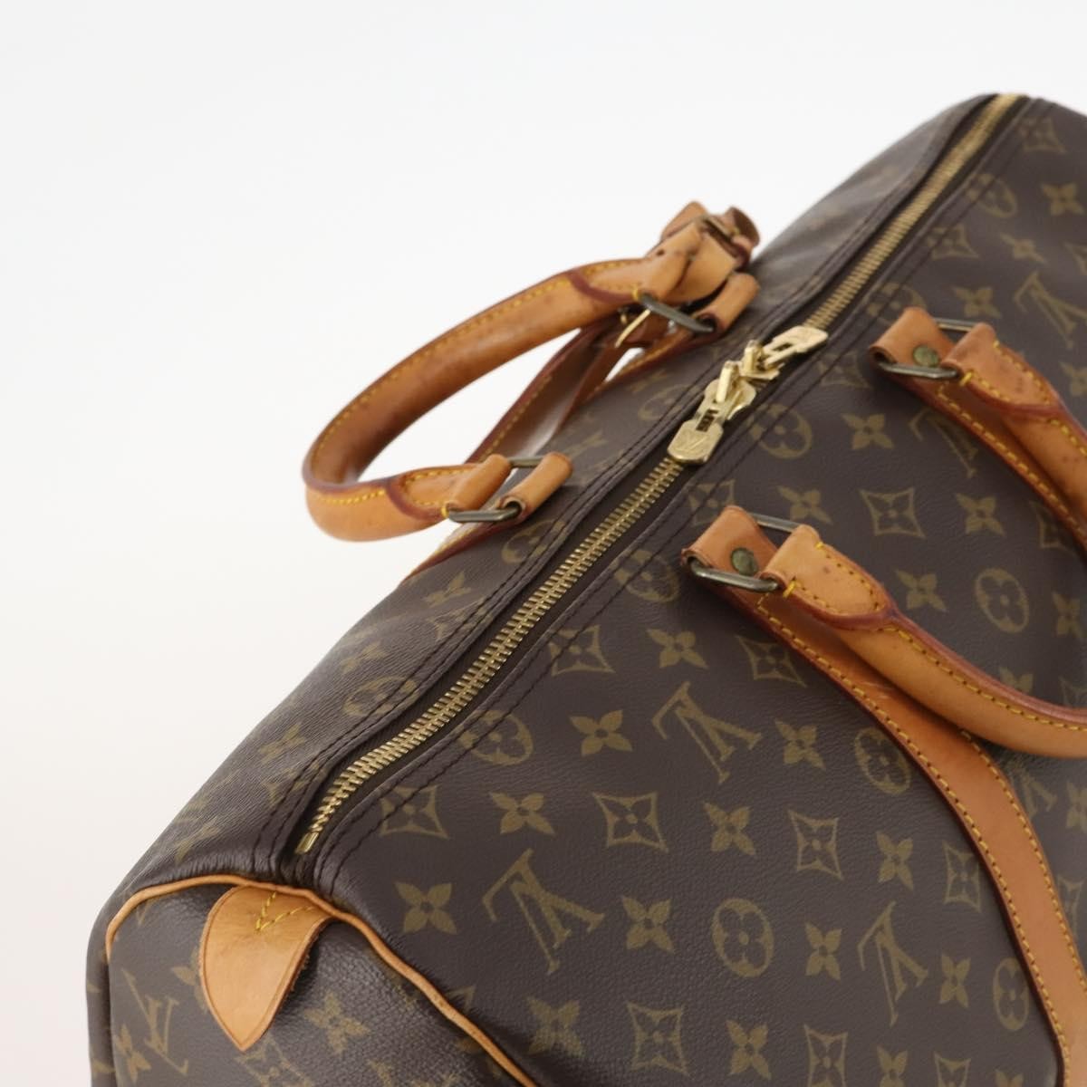 Louis Vuitton Keepall Bag Monogram Canvas, BROWN, CANVAS, Travel bag