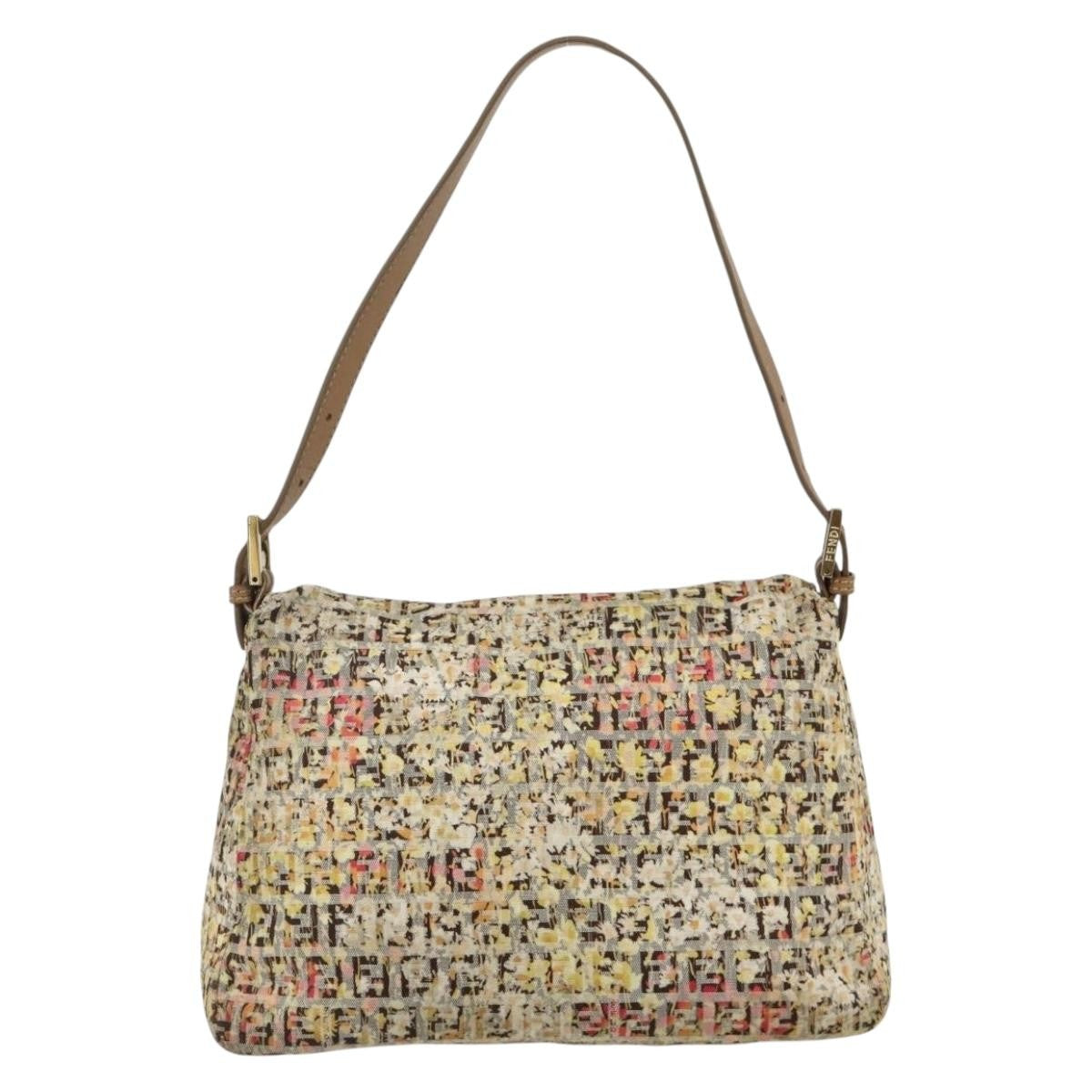 Fendi Mamma Baguette Zucca canvas, Beige, Canvas, Shoulder Bag