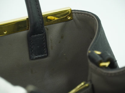 Fendi 2Jours Bag Leather, BLACK, LEATHER, Handbag