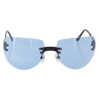 Chanel Logo CC Sunglasses Metal, BLUE, METAL, Sunglasse