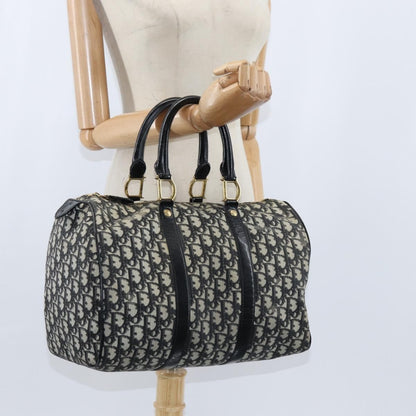 Christian Dior Vintage Trotter Boston Bag Diorissimo Canvas, BLACK, CANVAS, Handbag