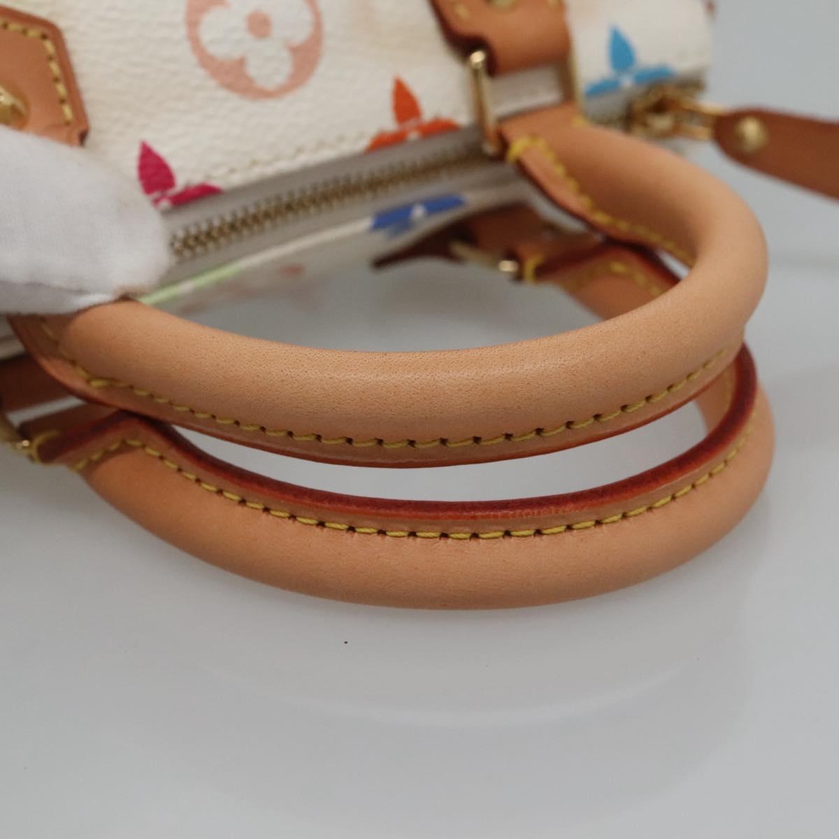 Louis Vuitton Speedy Mini HL Handbag Monogram Multicolor, WHITE, CANVAS, Handbag