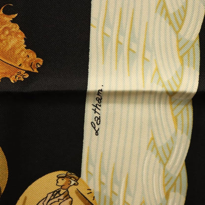 Hermes Carré 90 Silk multicolor, BLACK, SILK, Scarve & shawl