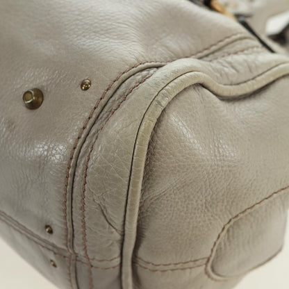 Chloe Paddington Lock Handbag Leather, Beige, Leather, Handbag