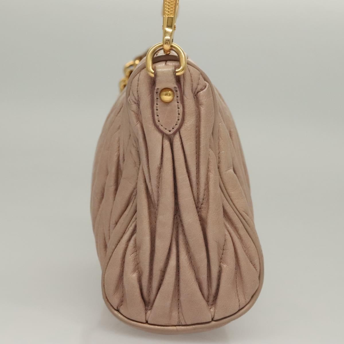 Miu Miu Zip Crossbody Bag Matelasse Leather, PINK, LEATHER, Shoulder bag