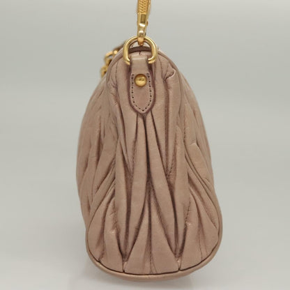 Miu Miu Zip Crossbody Bag Matelasse Leather, PINK, LEATHER, Shoulder bag