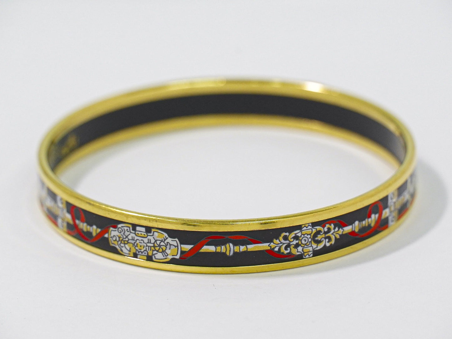 Hermes Enamel Bracelet Metal and enamel, Multicolour, Gold Plated, Bracelet