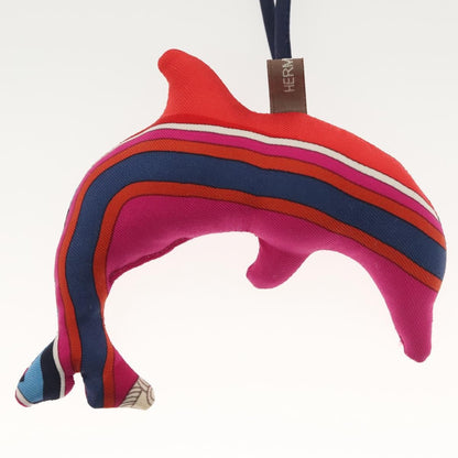 Hermes Petit H Dolphin Bag Charm Silk, PURPLE, SILK, Charms and Keychains