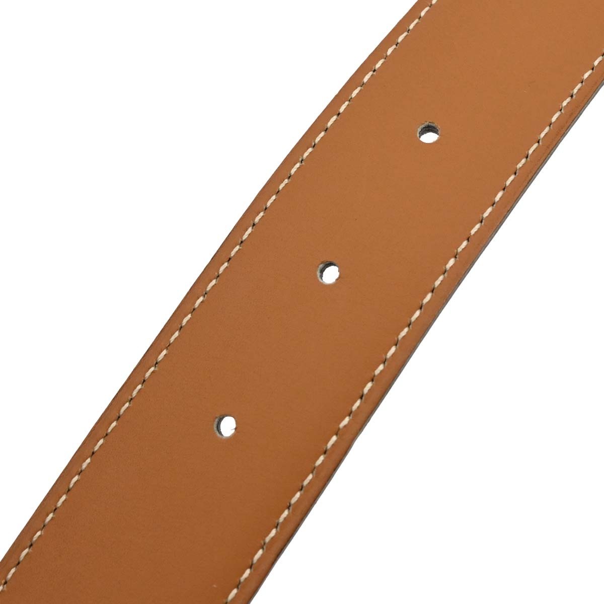 Hermes Constance Reversible Belt Leather, BLACK, LEATHER, Belts