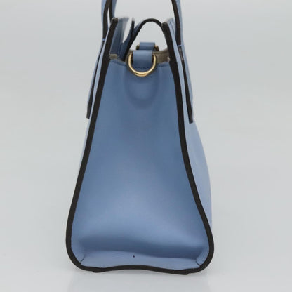 Gucci GG Ribbon Tote Leather, BLUE, LEATHER, Shoulder bag