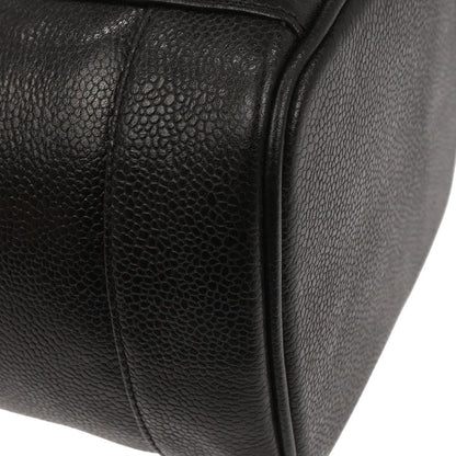 Chanel Vintage Timeless Cosmetic Case Caviar, Black, Leather, Clutch