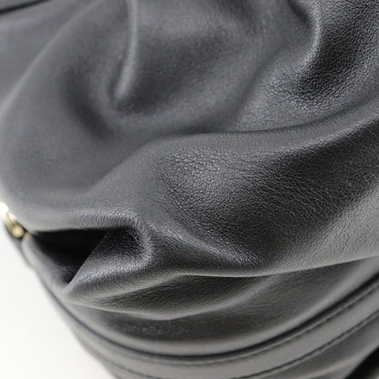 Bvlgari Chandra Hobo Leather, Black, Leather, Handbag