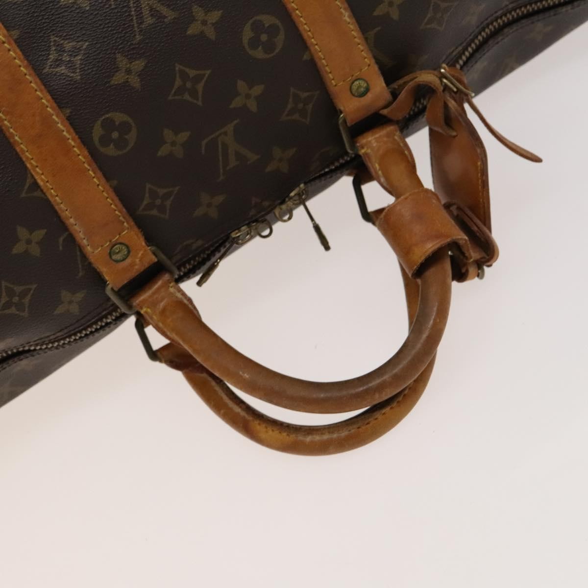 Louis Vuitton Keepall Bandouliere Bag Monogram Canvas, BROWN, CANVAS, Travel bag