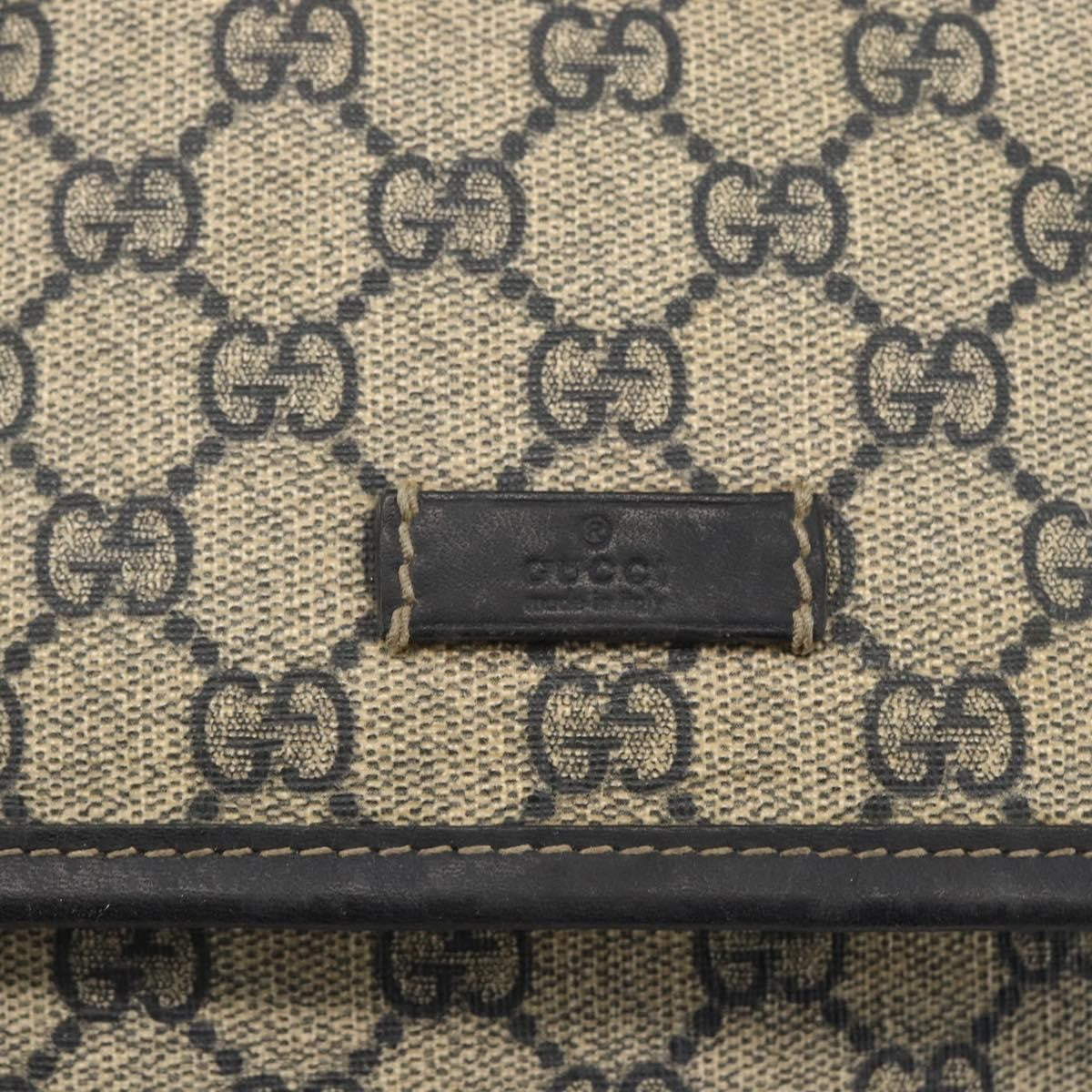 Gucci Flap Messenger GG Coated Canvas, Navy, Canvas, Shoulder Bag