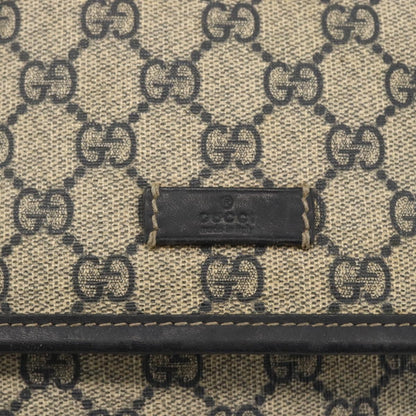 Gucci Flap Messenger GG Coated Canvas, Navy, Canvas, Shoulder Bag