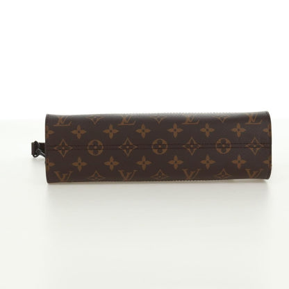Louis Vuitton Standing Pouch Monogram Chess Coated Canvas and PVC, Brown, Canvas, Clutch