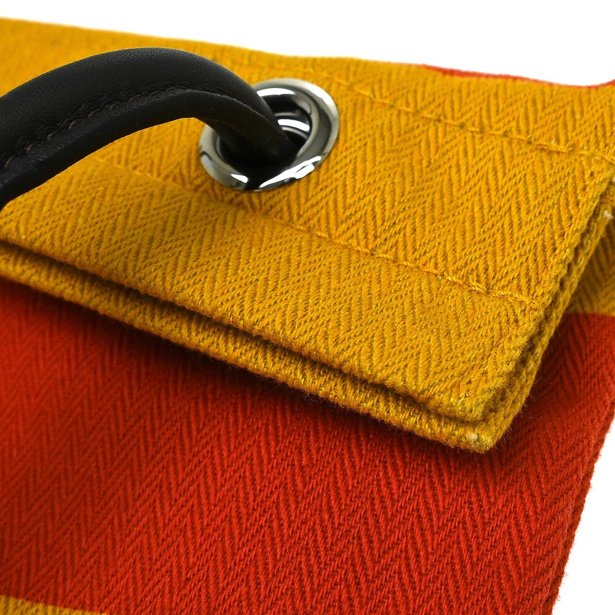 Hermes Cabas Tote Toile with Leather, Multicolour, Cotton, Shoulder Bag