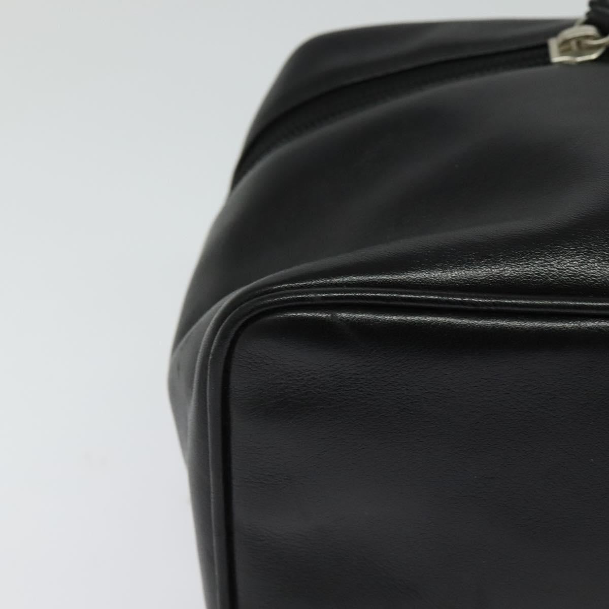 Salvatore Ferragamo Vintage Gancini Pochette Leather, BLACK, LEATHER, Handbag