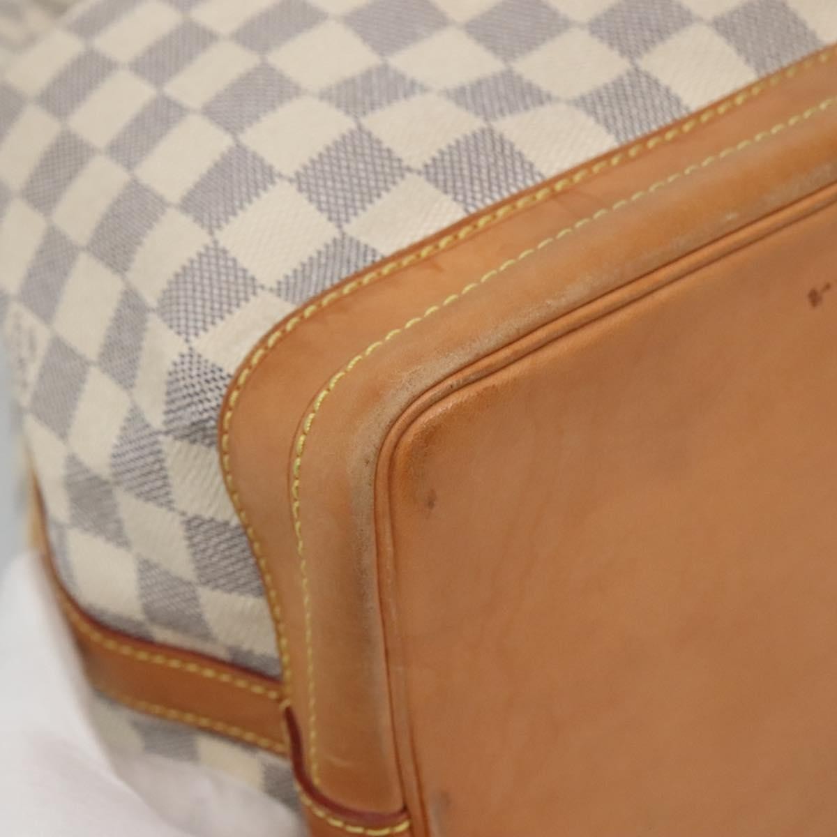 Louis Vuitton Noe Handbag Damier, White, Canvas, Shoulder Bag