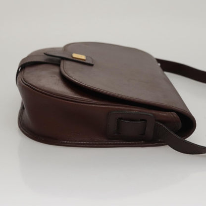 Christian Dior Vintage Trotter Shoulder Bag Embroidered Diorissimo Canvas, BURGUNDY, LEATHER, Shoulder bag