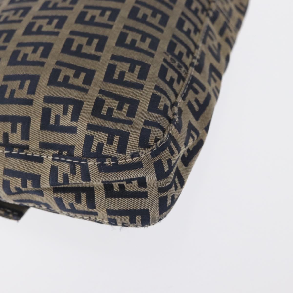 Fendi Baguette Bag Zucchino Canvas, NAVY, CANVAS, Shoulder bag