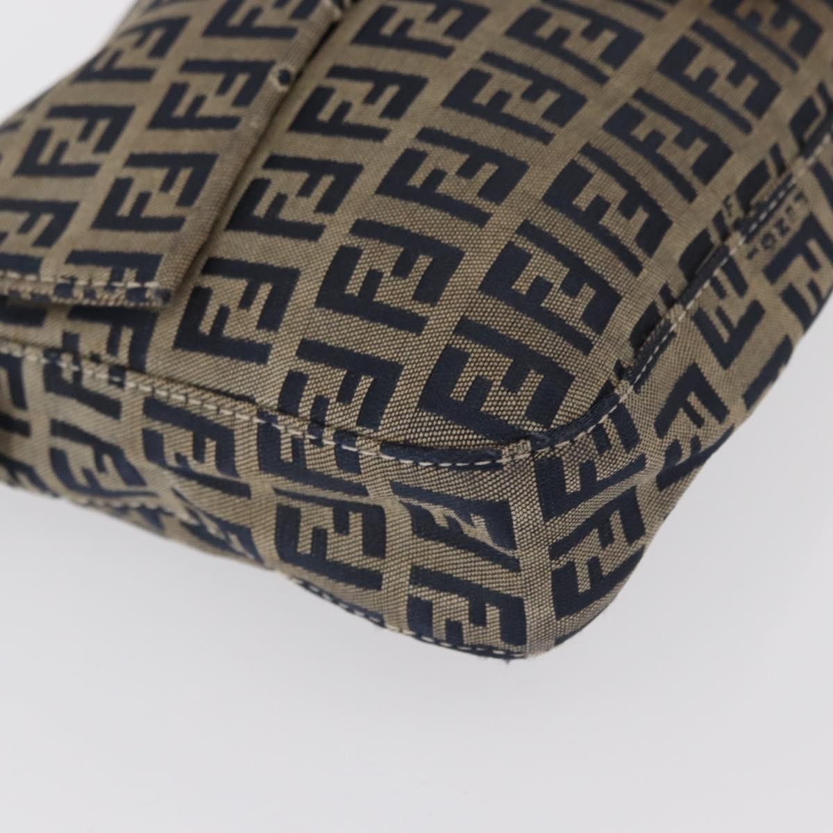 Fendi Baguette Bag Zucchino Canvas, NAVY, CANVAS, Shoulder bag