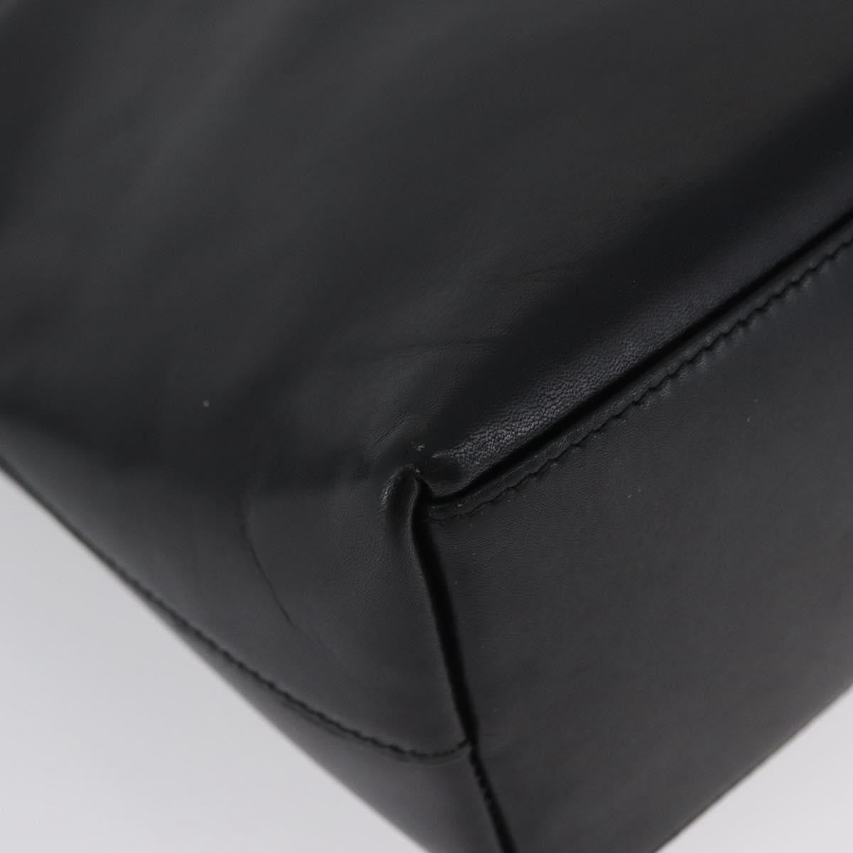 Gucci Vintage Bamboo Hobo Leather, BLACK, LEATHER, Tote bag