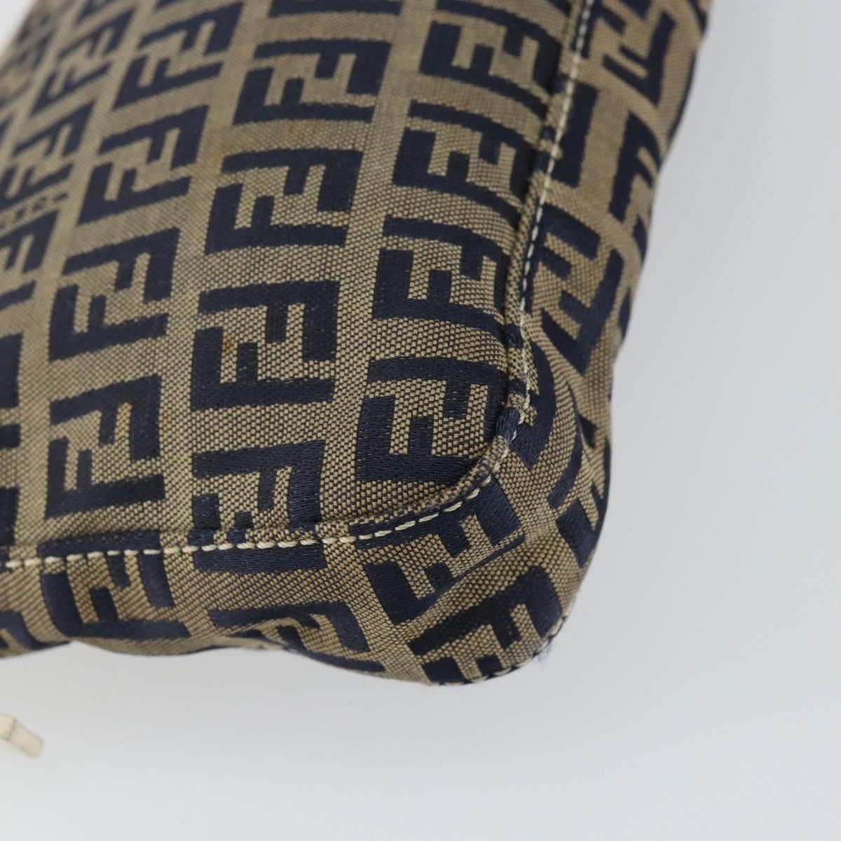 Fendi Pochette Shoulder Bag Zucchino Canvas, NAVY, CANVAS, Clutche & pouche