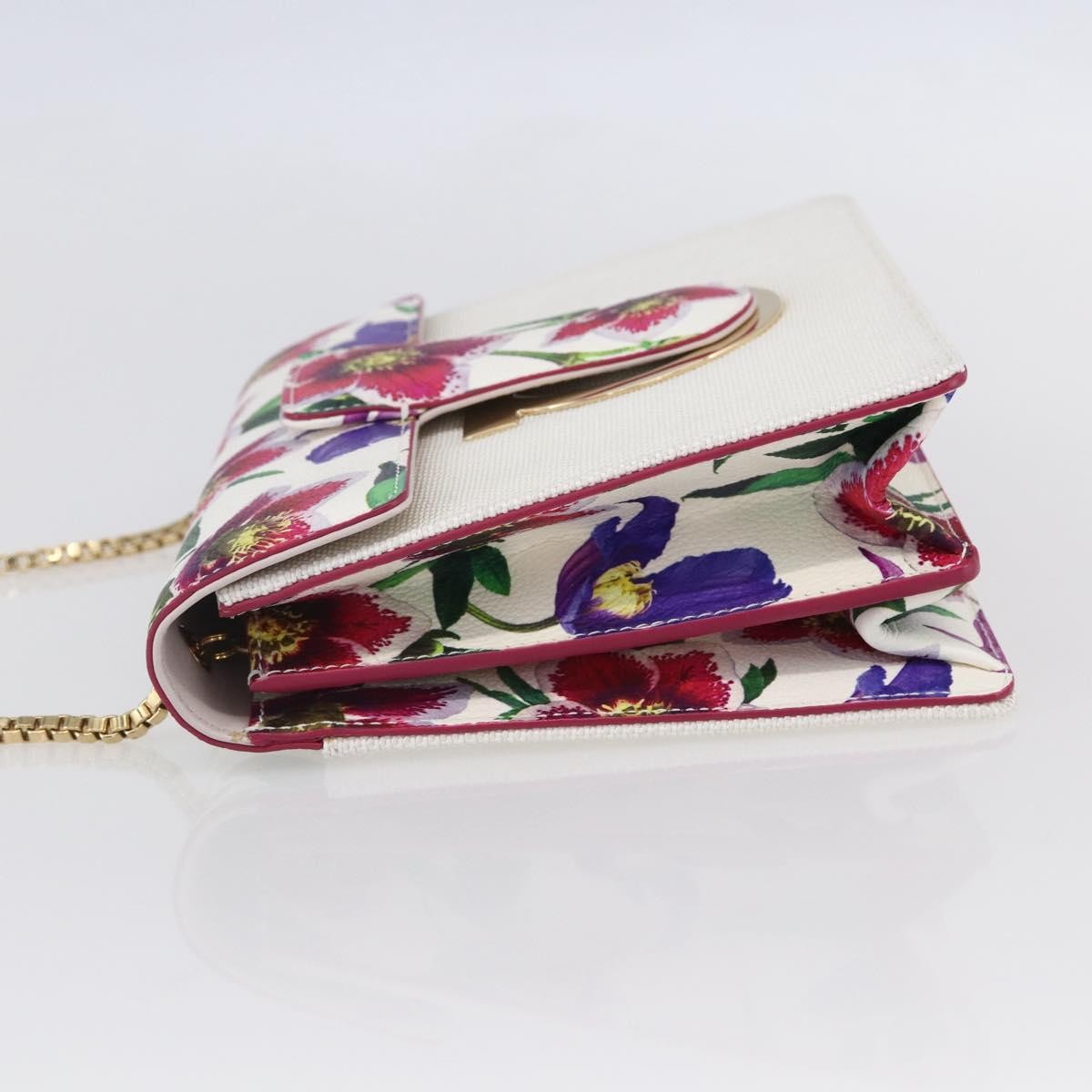 Salvatore Ferragamo Vintage Gancini Chain Shoulder Bag Canvas, MULTICOLOUR, CANVAS, Shoulder bag