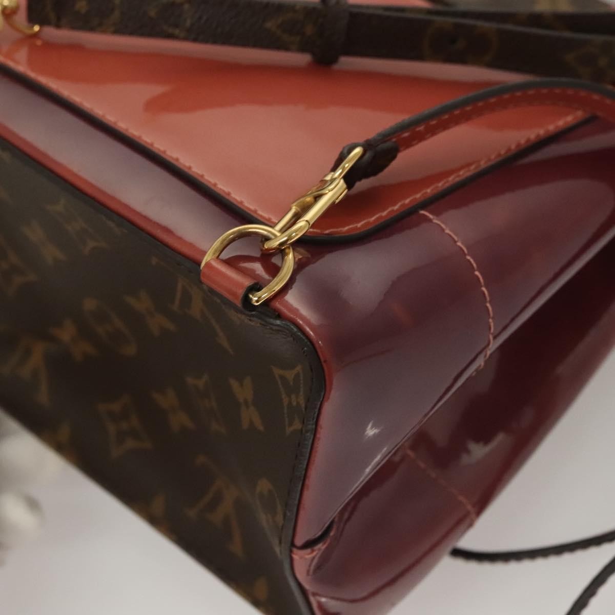 Louis Vuitton Hot Springs Backpack Vernis with Monogram Canvas, PINK, PATENT_LEATHER, Backpack