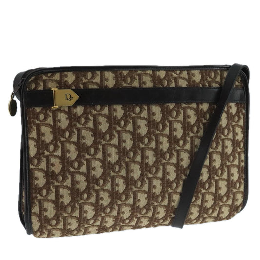 Christian Dior Vintage Trotter Shoulder Bag Canvas, BROWN, CANVAS, Shoulder bag