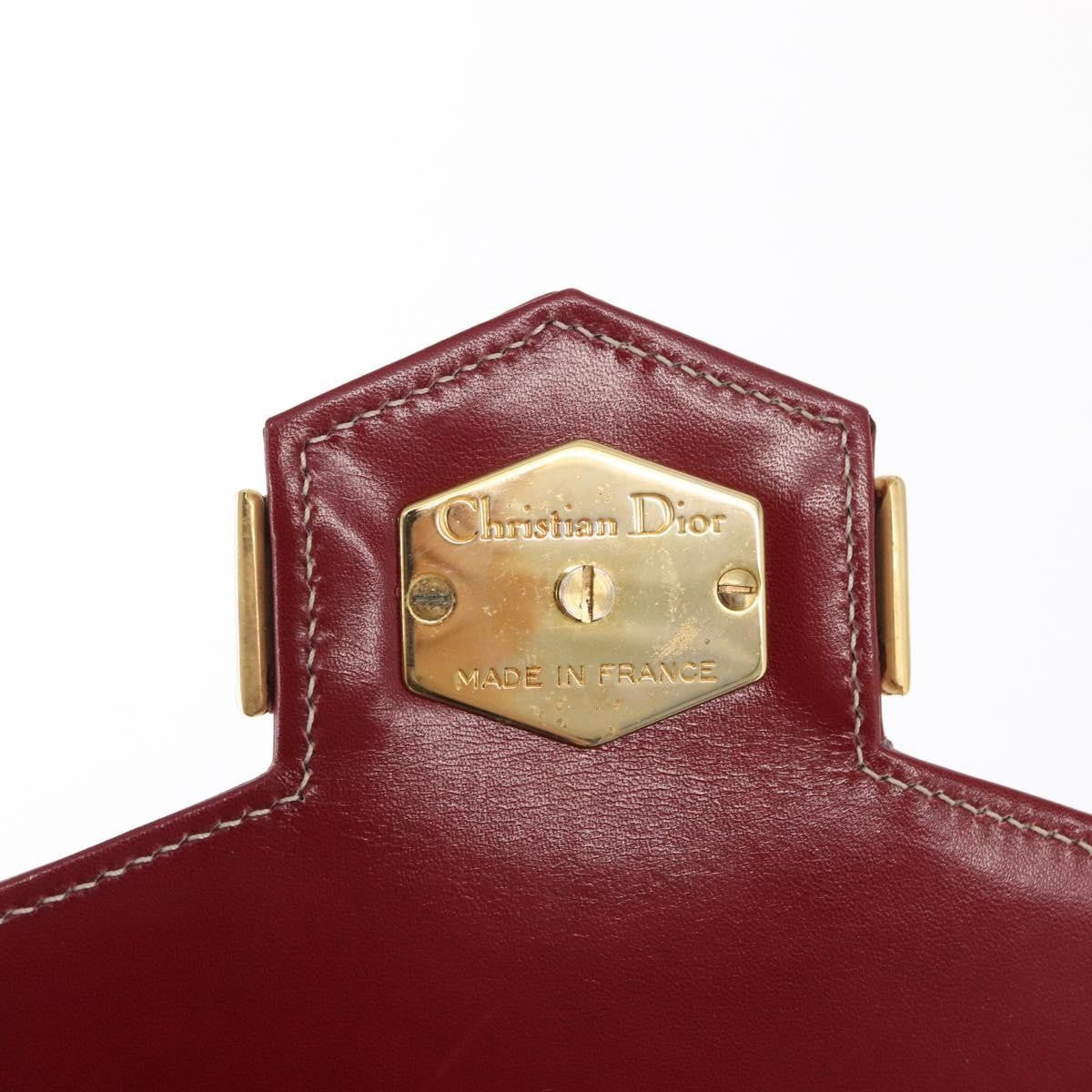 Christian Dior Vintage CD Logo Shoulder Bag Leather, RED, LEATHER, Shoulder bag