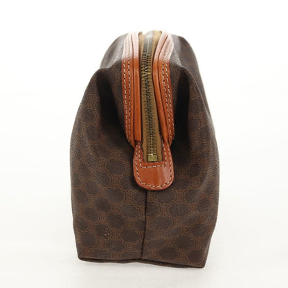 Celine Macadam Pochette Canvas and Leather, BROWN, CANVAS, Clutche & pouche