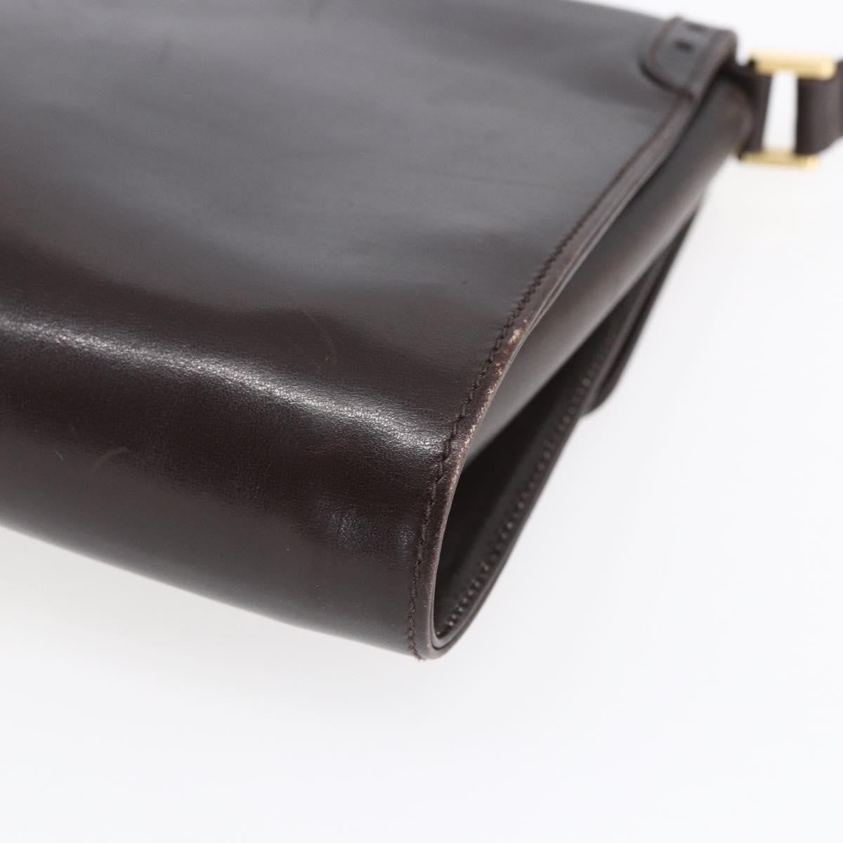 Gucci Vintage Shoulder Bag Leather, BROWN, LEATHER, Shoulder bag