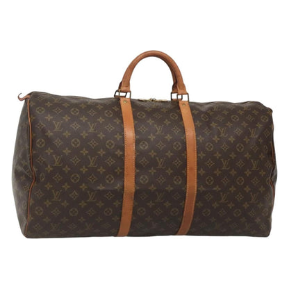 Louis Vuitton Keepall Bag Monogram Canvas, BROWN, CANVAS, Travel bag