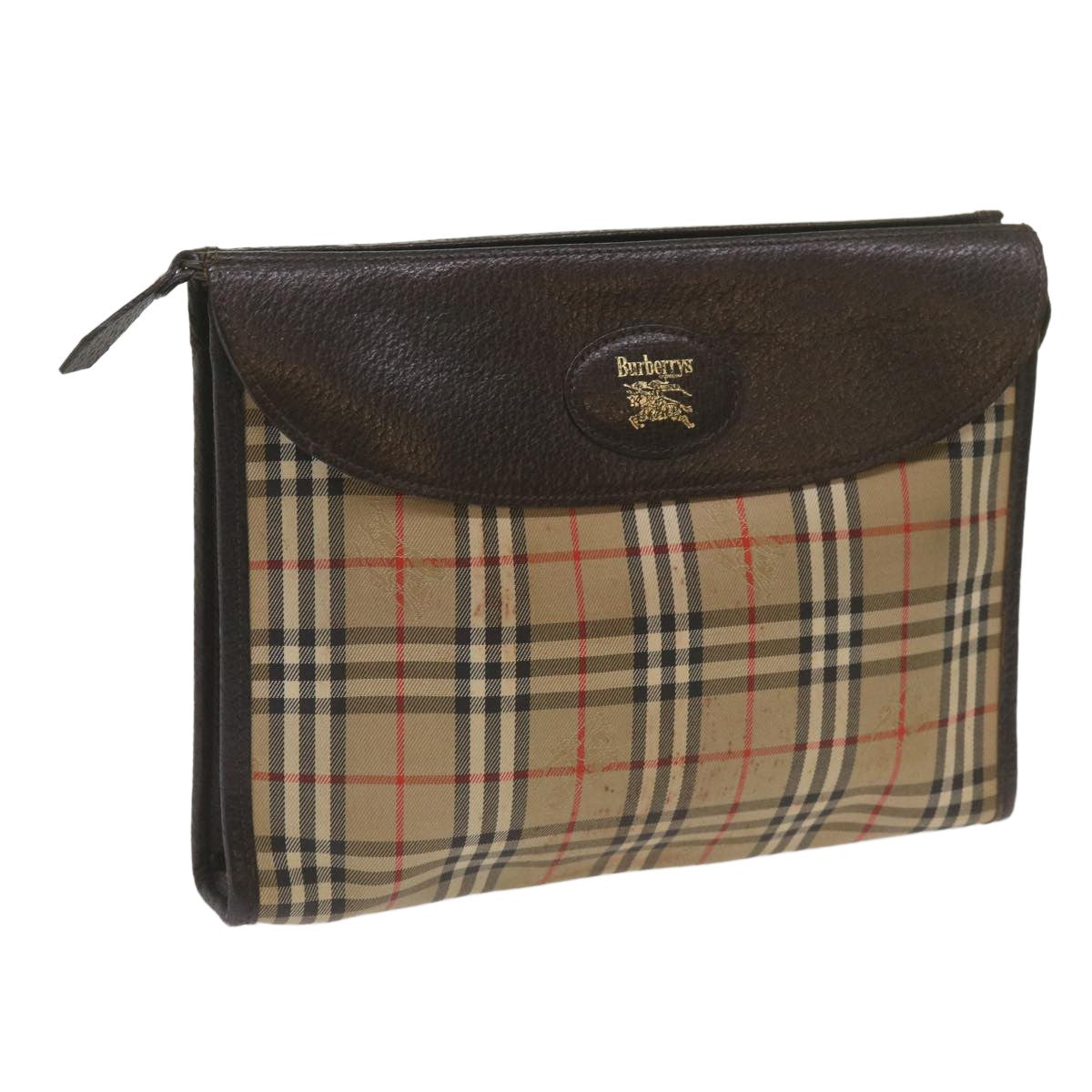 Burberry Nova check Pochette Canvas, BLACK, CANVAS, Clutche & pouche
