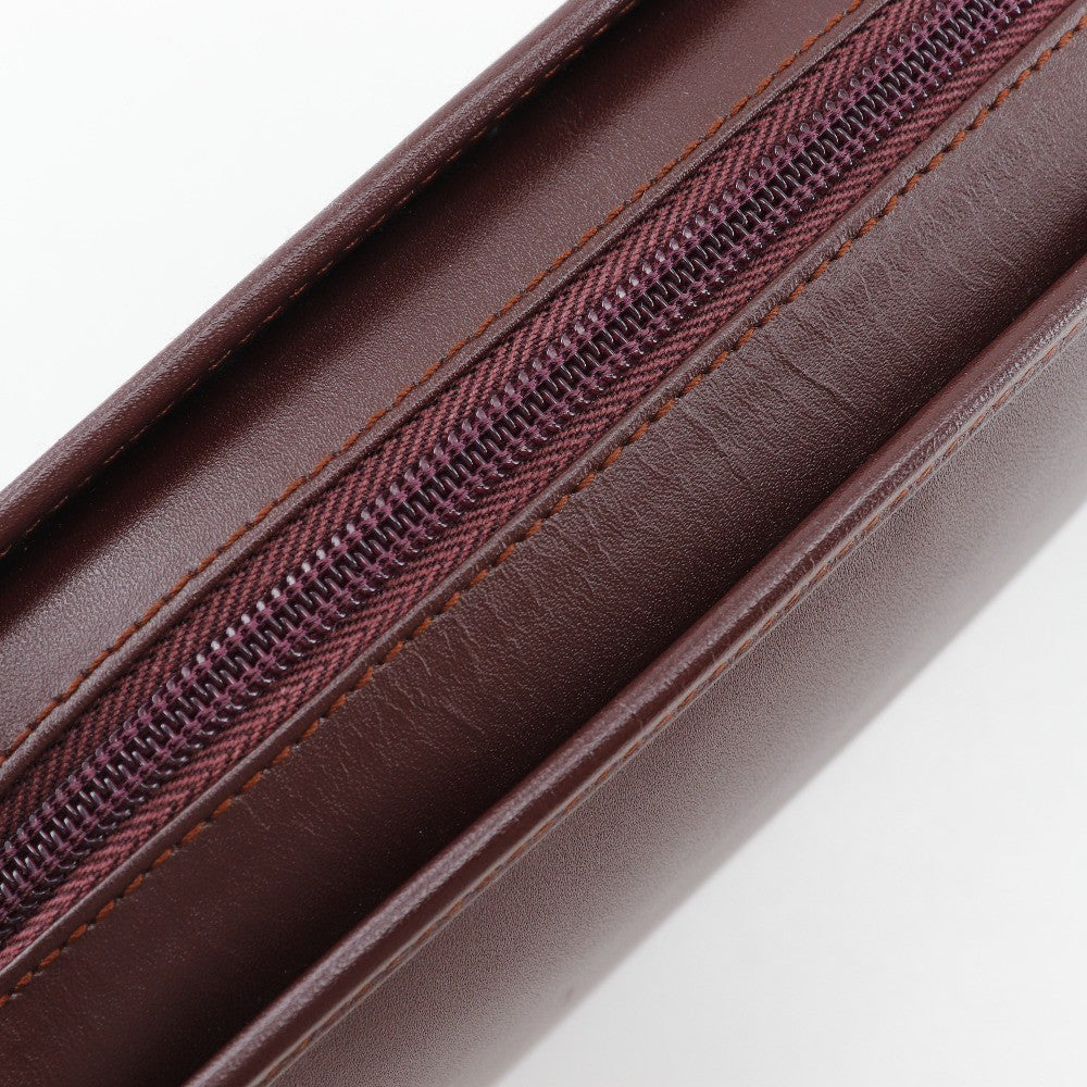 cartier Vintage must de Cartier Leather, BURGUNDY, LEATHER, Clutche & pouche