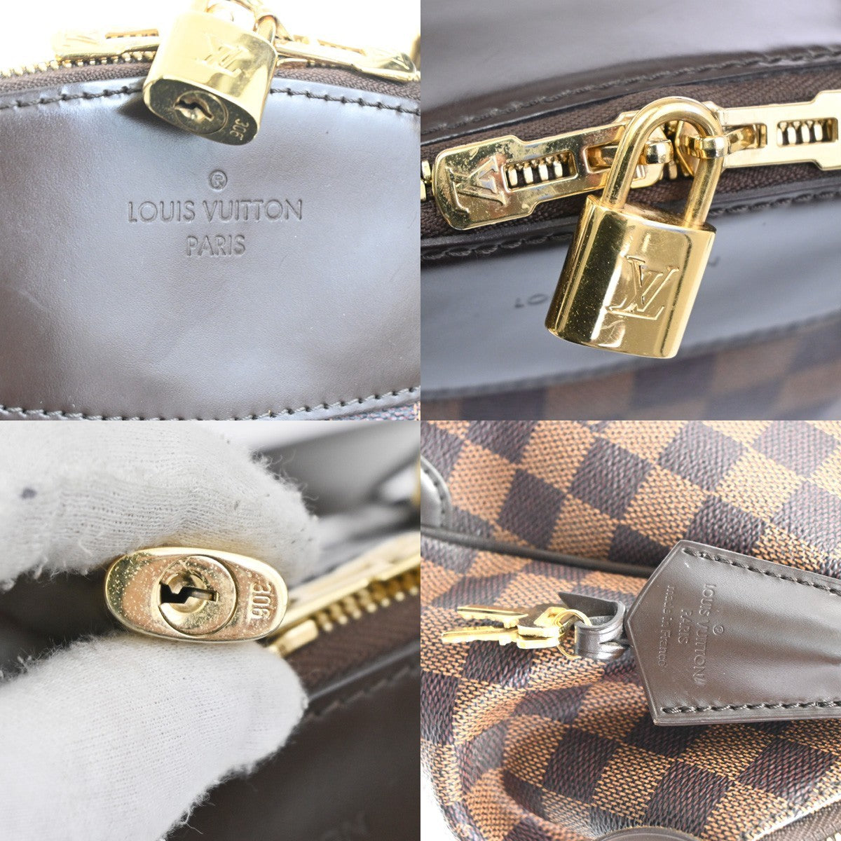 Louis Vuitton Verona Handbag Damier, BROWN, CANVAS, Shoulder bag